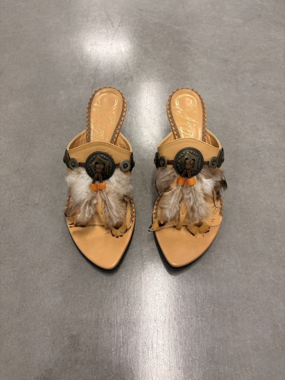 Vintage Vivier Tribal Feathered Heels